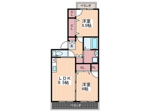 グランメールB棟の物件間取画像